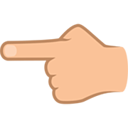 👈🏼 Emoji Dorso Da Mão Com Dedo Indicador Apontando Para A Esquerda: Pele Morena Clara na JoyPixels 7.0.