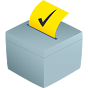 🗳️ Emoji Urne mit Wahlzettel JoyPixels 7.0.