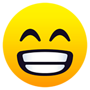 😁 Emoji Rosto Contente Com Olhos Sorridentes na JoyPixels 7.0.
