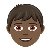 👦🏿 Emoji Niño: Tono De Piel Oscuro en JoyPixels 7.0.
