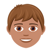 👦🏽 Emoji Junge: mittlere Hautfarbe JoyPixels 7.0.