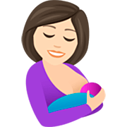 🤱🏻 Emoji Amamentando: Pele Clara na JoyPixels 7.0.