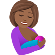 🤱🏾 Emoji Lactancia Materna: Tono De Piel Oscuro Medio en JoyPixels 7.0.