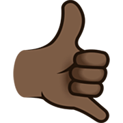 🤙🏿 Emoji Sinal «me Liga»: Pele Escura na JoyPixels 7.0.