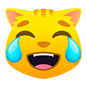 😹 Emoji Rosto De Gato Com Lágrimas De Alegria na JoyPixels 7.0.