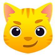 😼 Emoji Rosto De Gato Com Sorriso Irônico na JoyPixels 7.0.