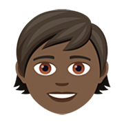 🧒🏿 Emoji Kind: dunkle Hautfarbe JoyPixels 7.0.