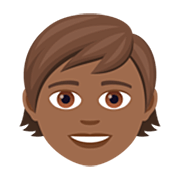 🧒🏾 Emoji Criança: Pele Morena Escura na JoyPixels 7.0.