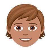 🧒🏽 Emoji Criança: Pele Morena na JoyPixels 7.0.