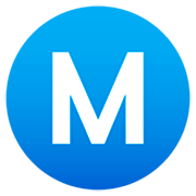 Ⓜ️ Emoji Buchstabe „M“ in Kreis JoyPixels 7.0.