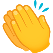 👏 Emoji Mãos Aplaudindo na JoyPixels 7.0.
