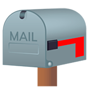 📪 Emoji geschlossener Briefkasten ohne Post JoyPixels 7.0.