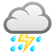 Wolke mit Blitz und Regen JoyPixels 7.0.