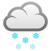 🌨️ Emoji Wolke mit Schnee JoyPixels 7.0.