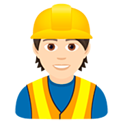 👷🏻 Emoji Trabalhador De Construção Civil: Pele Clara na JoyPixels 7.0.