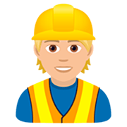 Bauarbeiter(in): mittelhelle Hautfarbe JoyPixels 7.0.