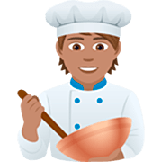 🧑🏽‍🍳 Emoji Chef De Cozinha: Pele Morena na JoyPixels 7.0.