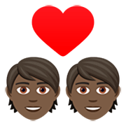 Emoji 💑🏿 Coppia Con Cuore, Carnagione Scura su JoyPixels 7.0.