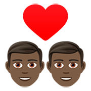 👨🏿‍❤️‍👨🏿 Emoji Pareja Enamorada - Hombre: Tono De Piel Oscuro, Hombre: Tono De Piel Oscuro en JoyPixels 7.0.
