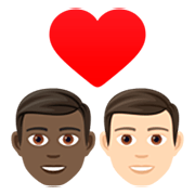 Emoji 👨🏿‍❤️‍👨🏻 Coppia Con Cuore - Uomo: Carnagione Scura, Uomo: Carnagione Chiara su JoyPixels 7.0.