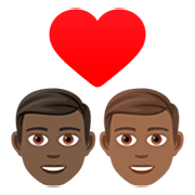 👨🏿‍❤️‍👨🏾 Emoji Pareja Enamorada - Hombre: Tono De Piel Oscuro, Hombre: Tono De Piel Oscuro Medio en JoyPixels 7.0.