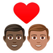 👨🏿‍❤️‍👨🏽 Emoji Casal Apaixonado - Homem: Pele Escura, Homem: Pele Morena na JoyPixels 7.0.
