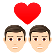 👨🏻‍❤️‍👨🏻 Emoji Pareja Enamorada - Hombre: Tono De Piel Claro, Hombre: Tono De Piel Claro en JoyPixels 7.0.