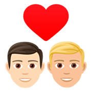 👨🏻‍❤️‍👨🏼 Emoji Pareja Enamorada - Hombre: Tono De Piel Claro, Hombre: Tono De Piel Claro Medio en JoyPixels 7.0.