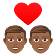 👨🏾‍❤️‍👨🏾 Emoji Casal Apaixonado - Homem: Pele Morena Escura, Homem: Pele Morena Escura na JoyPixels 7.0.