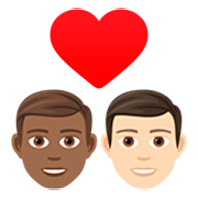👨🏾‍❤️‍👨🏻 Emoji Pareja Enamorada - Hombre: Tono De Piel Oscuro Medio, Hombre: Tono De Piel Claro en JoyPixels 7.0.