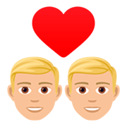 👨🏼‍❤️‍👨🏼 Emoji Casal Apaixonado - Homem: Pele Clara, Homem: Pele Clara na JoyPixels 7.0.