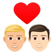 👨🏼‍❤️‍👨🏻 Emoji Pareja Enamorada - Hombre: Tono De Piel Claro Medio, Hombre: Tono De Piel Claro en JoyPixels 7.0.