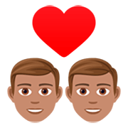 👨🏽‍❤️‍👨🏽 Emoji Liebespaar - Mann: mittlere Hautfarbe, Mann: mittlere Hautfarbe JoyPixels 7.0.