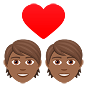 💑🏾 Emoji Casal Apaixonado, Pele Morena Escura na JoyPixels 7.0.