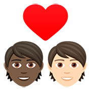 Emoji 🧑🏿‍❤️‍🧑🏻 Coppia Con Cuore: persona, persona, Carnagione Scura, Carnagione Chiara su JoyPixels 7.0.
