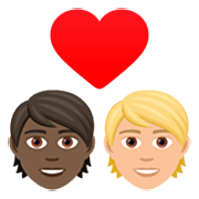 Liebespaar: Person, Person, dunkle Hautfarbe, mittelhelle Hautfarbe JoyPixels 7.0.