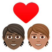 🧑🏿‍❤️‍🧑🏽 Emoji Casal Apaixonado: Pessoa, Pessoa, Pele Escura, Pele Morena na JoyPixels 7.0.