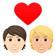 Couple Avec Cœur: Personne, Personne, Peau Claire, Peau Moyennement Claire JoyPixels 7.0.