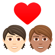 Couple Avec Cœur: Personne, Personne, Peau Claire, Peau Légèrement Mate JoyPixels 7.0.