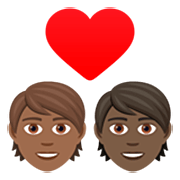 🧑🏾‍❤️‍🧑🏿 Emoji Liebespaar: Person, Person, mitteldunkle Hautfarbe, dunkle Hautfarbe JoyPixels 7.0.
