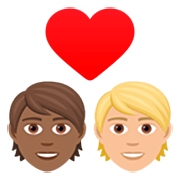 🧑🏾‍❤️‍🧑🏼 Emoji Liebespaar: Person, Person, mitteldunkle Hautfarbe, mittelhelle Hautfarbe JoyPixels 7.0.
