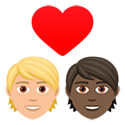 🧑🏼‍❤️‍🧑🏿 Emoji Liebespaar: Person, Person, mittelhelle Hautfarbe, dunkle Hautfarbe JoyPixels 7.0.