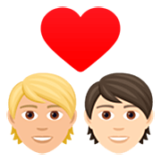 Emoji 🧑🏼‍❤️‍🧑🏻 Coppia Con Cuore: persona, persona, Carnagione Abbastanza Chiara, Carnagione Chiara su JoyPixels 7.0.