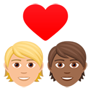Couple Avec Cœur: Personne, Personne, Peau Moyennement Claire, Peau Mate JoyPixels 7.0.