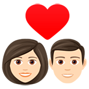 👩🏻‍❤️‍👨🏻 Emoji Pareja Enamorada - Mujer: Tono De Piel Claro, Hombre: Tono De Piel Claro en JoyPixels 7.0.