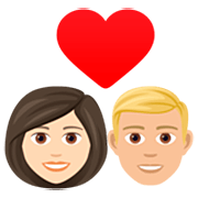 Emoji 👩🏻‍❤️‍👨🏼 Coppia Con Cuore - Donna: Carnagione Chiara, Uomo: Carnagione Abbastanza Chiara su JoyPixels 7.0.