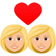 Émoji 👩🏼‍❤️‍👩🏼 Couple Avec Cœur - Femme: Peau Moyennement Claire, Femme: Peau Moyennement Claire sur JoyPixels 7.0.