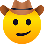 Visage Avec Chapeau De Cowboy JoyPixels 7.0.
