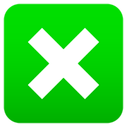 ❎ Emoji Botão De Xis na JoyPixels 7.0.