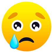 😢 Emoji Rosto Chorando na JoyPixels 7.0.